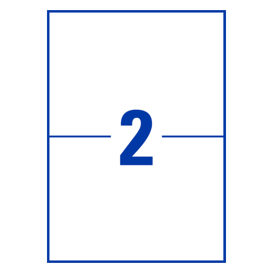 2 stk. etiketter per ark