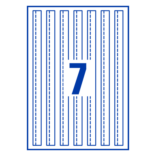 7 stk. etiketter per ark