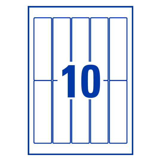 10 stk. etiketter per ark