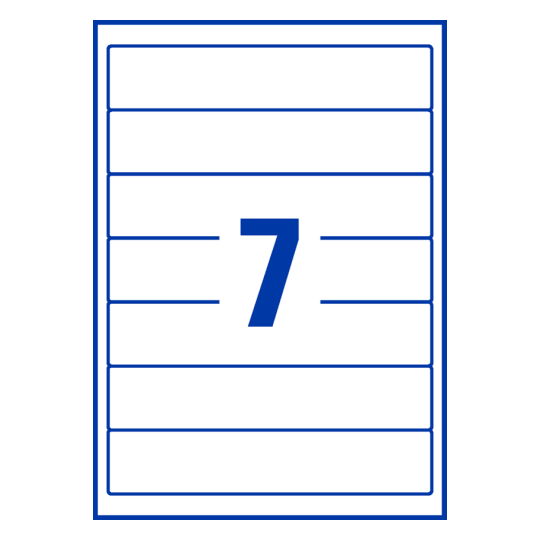 7 stk. etiketter per ark
