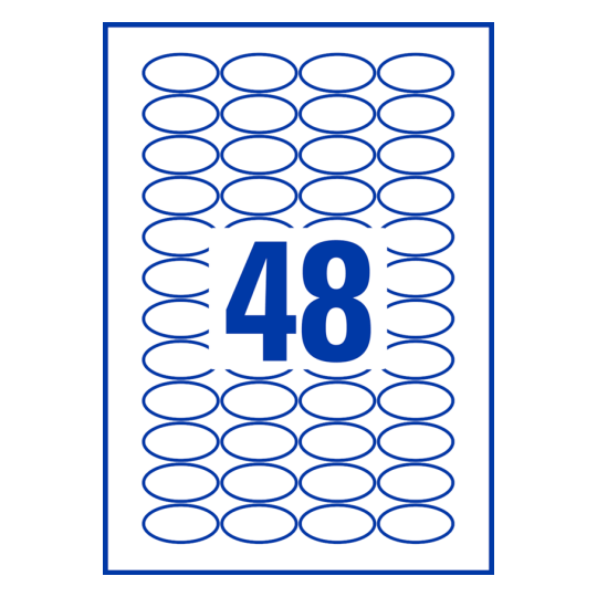 48 stk. etiketter per ark