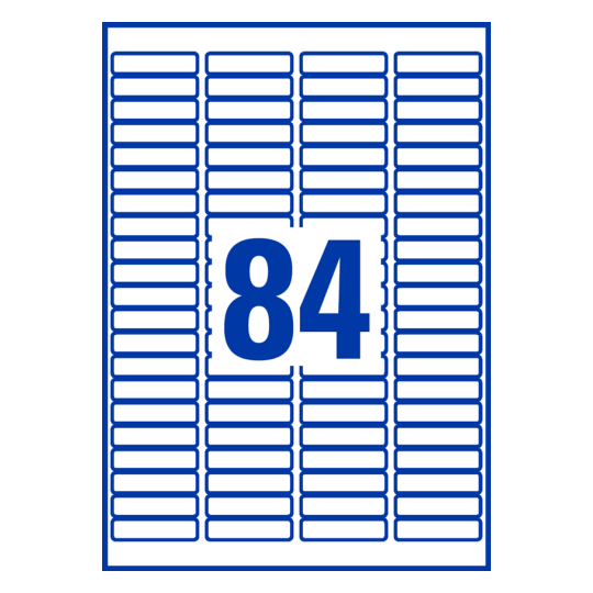 84 stk. etiketter per ark