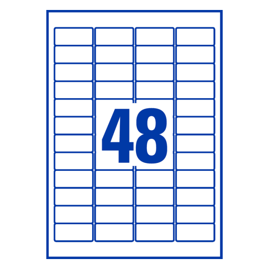 48 stk. etiketter per ark