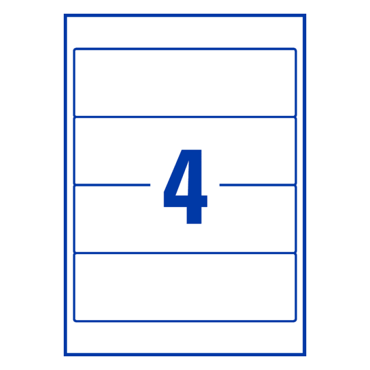 4 stk. etiketter per ark