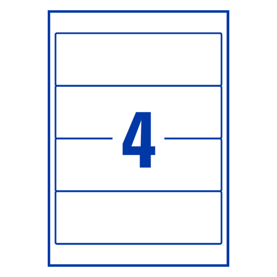 4 stk. etiketter per ark