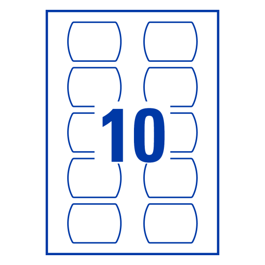 10 stk. etiketter per ark
