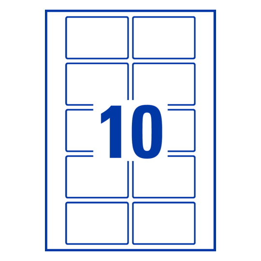 10 stk. etiketter per ark