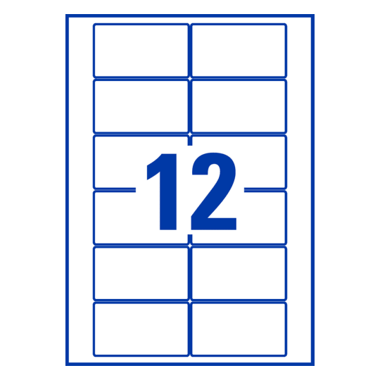 12 stk. etiketter per ark