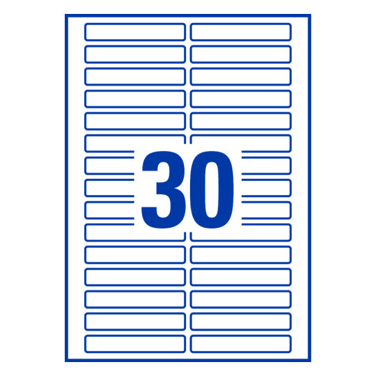 30 stk. etiketter per ark