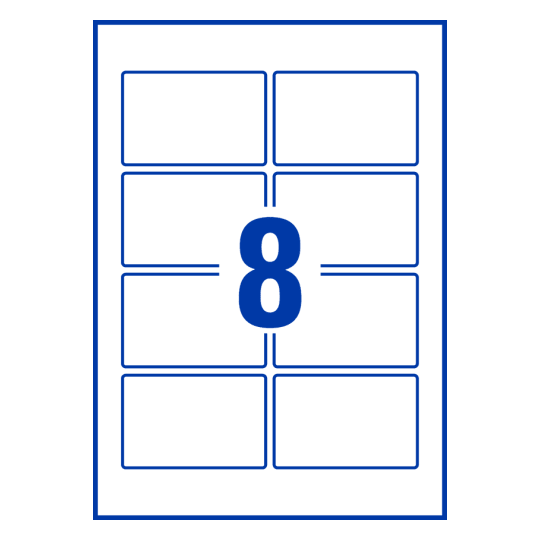 8 stk. etiketter per ark