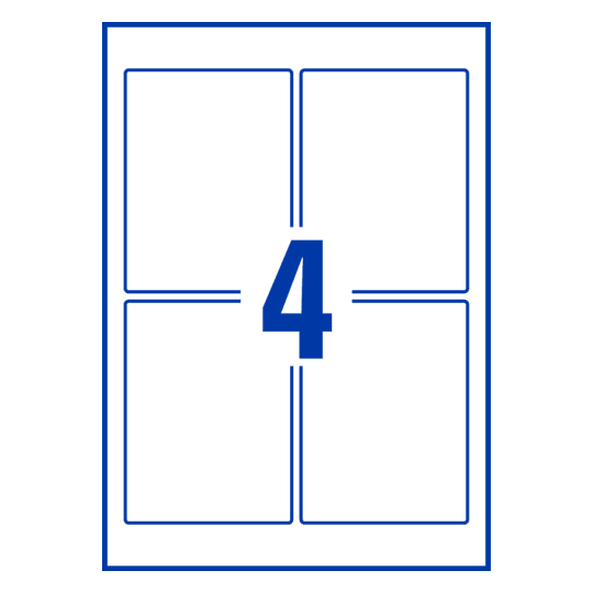 4 stk. etiketter per ark