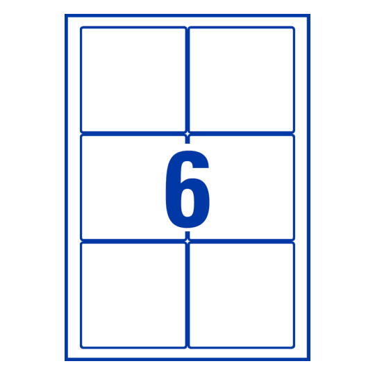 6 stk. etiketter per ark