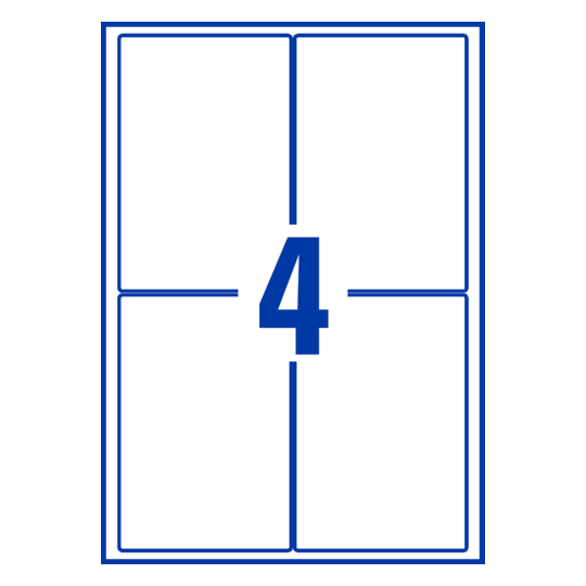 4 stk. etiketter per ark