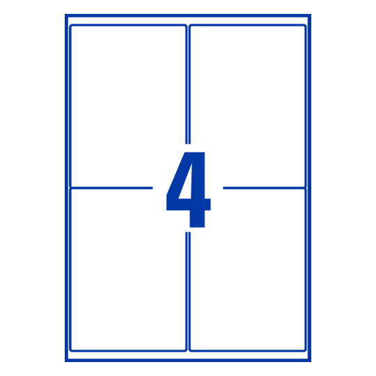 4  stk. etiketter per ark