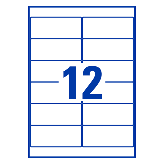12 stk. etiketter per ark