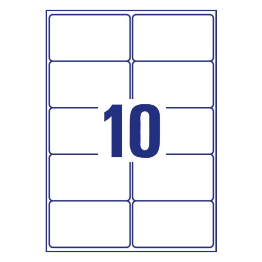 10 stk. etiketter per ark