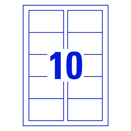 10 stk. etiketter per ark