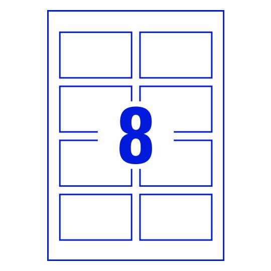 8 stk. etiketter per ark