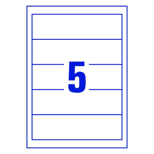 5 stk. etiketter per ark