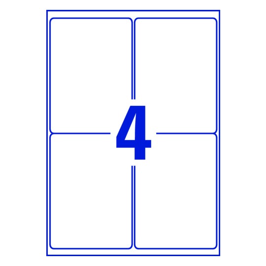 4 stk. etiketter per ark
