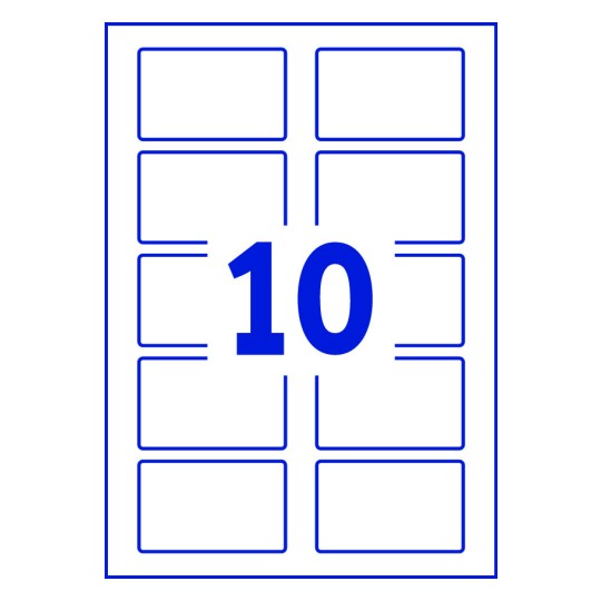 10 stk. etiketter per ark