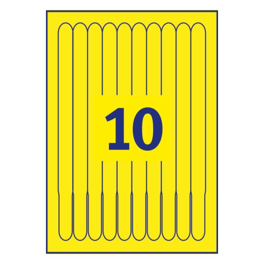 10 stk. etiketter per ark