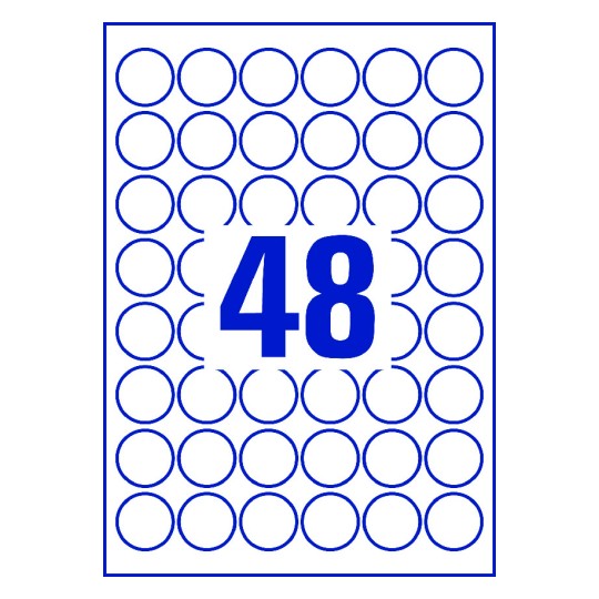 48 stk. etiketter per ark