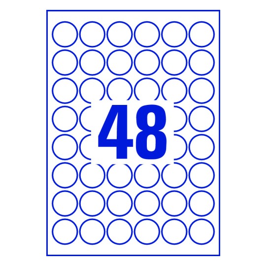 48 stk. etiketter per ark
