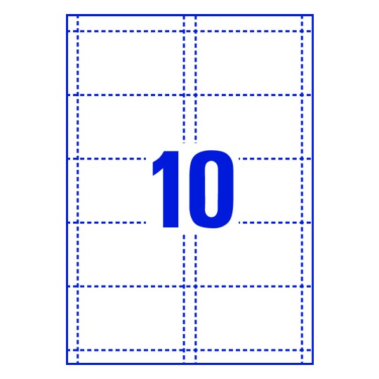 10 stk. etiketter per ark
