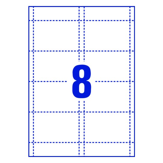 8 stk. etiketter per ark