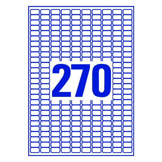 270 stk. etiketter per ark