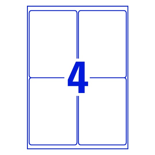 4 stk. etiketter per ark