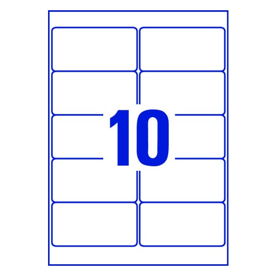 10 stk. etiketter per ark