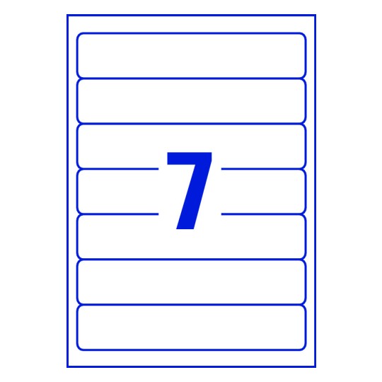 7 stk. etiketter per ark
