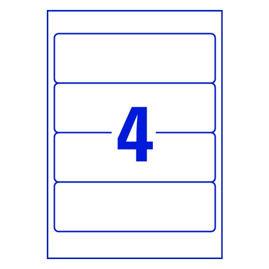 4 stk. etiketter per ark