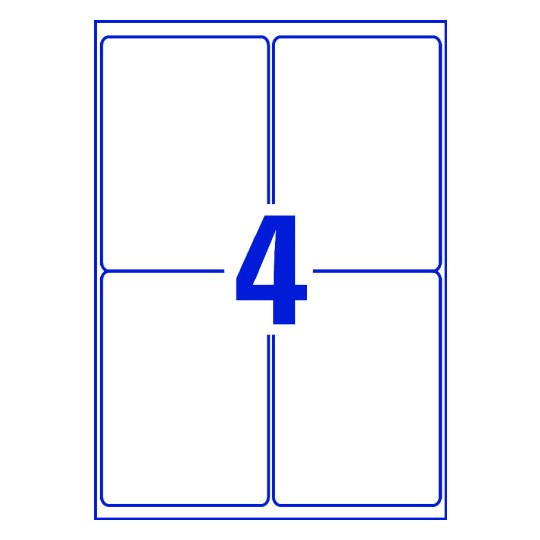 4 stk. etiketter per ark