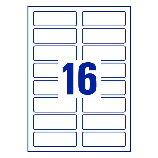 16 stk. etiketter per ark
