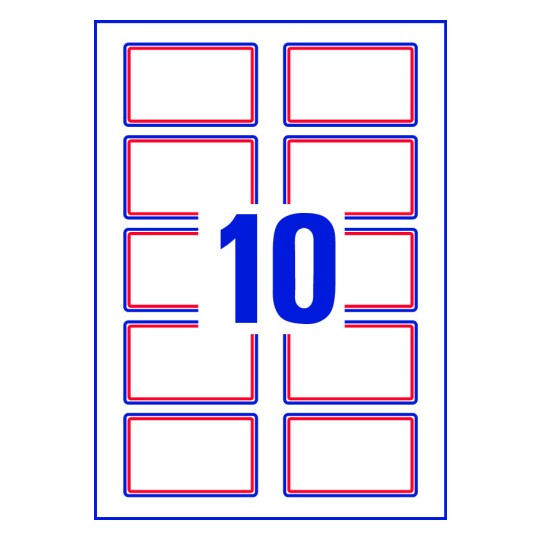 10 stk. etiketter per ark