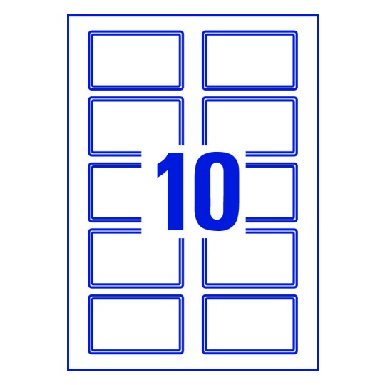 10 stk. etiketter per ark