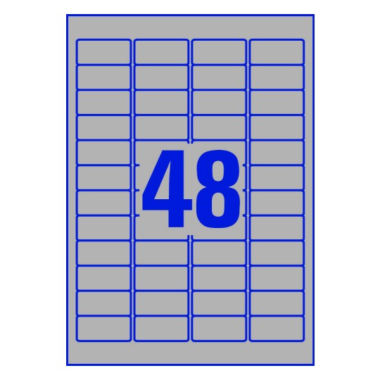 48 stk. etiketter per ark