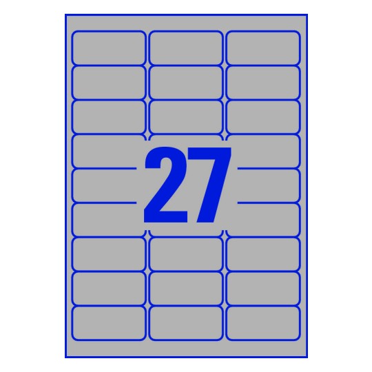 27 stk. etiketter per ark