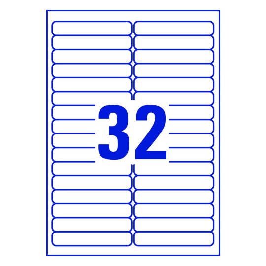32 stk. etiketter per ark