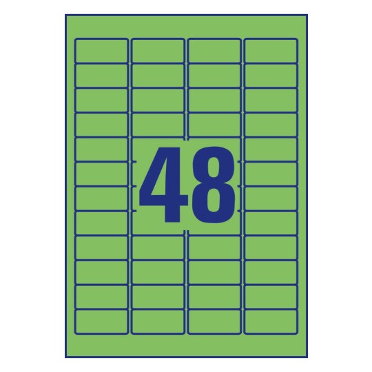 48 stk. etiketter per ark