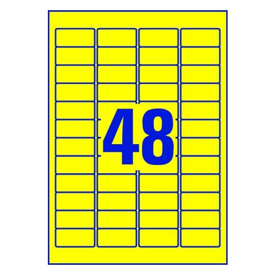 48 stk. etiketter per ark