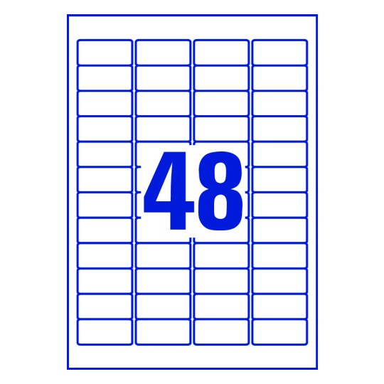 48 stk. etiketter per ark