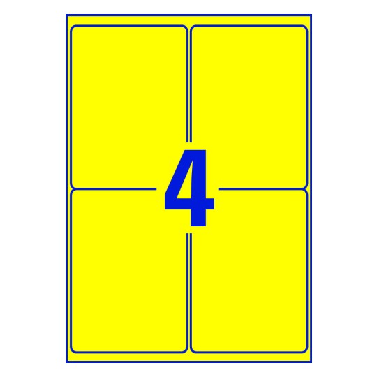 4 stk. etiketter per ark