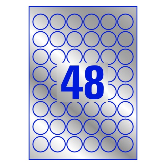 48 stk. etiketter per ark