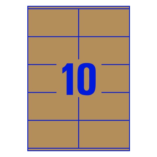 10 stk. etiketter per ark