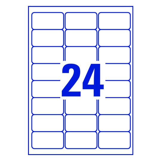 24 stk. etiketter per ark