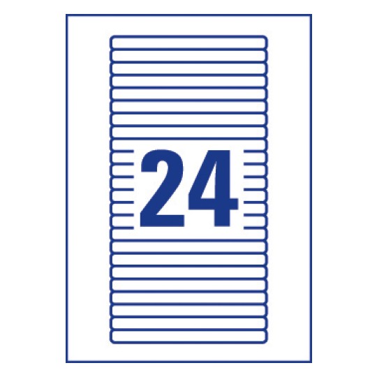 24 stk. etiketter per ark